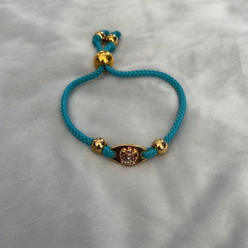Blue / Teal & Gold Crown Juicy Couture Bracelet